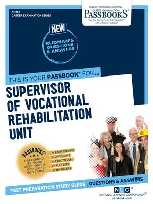 cover image of Supervisor of Vocational Rehabilitation Unit
